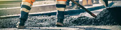 Completed asphalt paving project