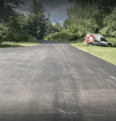 Private road through woodland